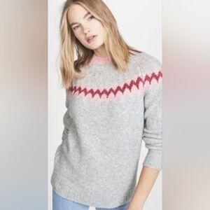 Jason Wu Merino Wool Blend Fairisle Sweater Sz Small EUC